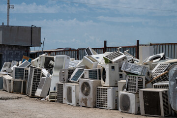 Discarded air conditioning units and appliances